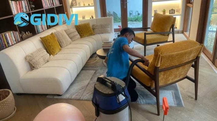 Giặt ghế sofa cho quán cafe ở Sài Gòn