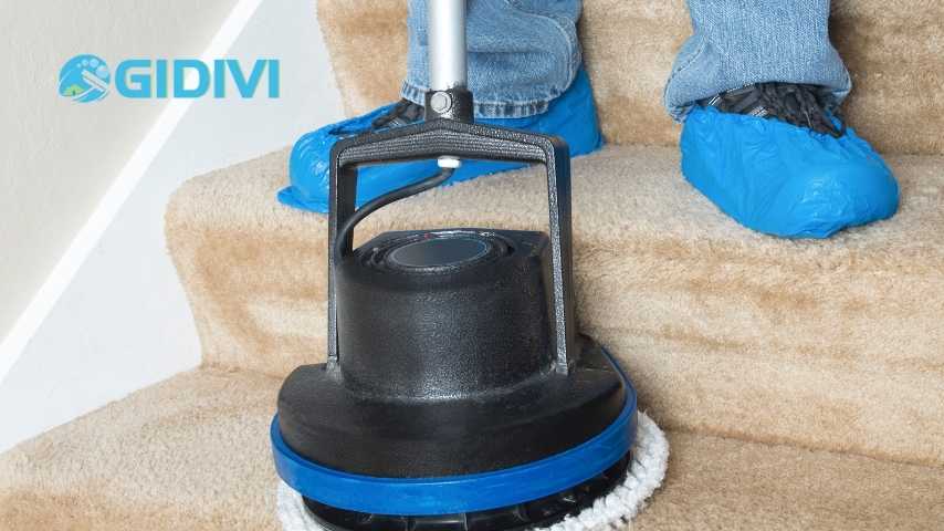 Giặt thảm cầu thang sạch sẽ và hiệu quả cùng GiDiVi