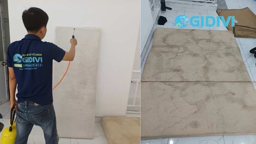 Vệ sinh nệm bông ép