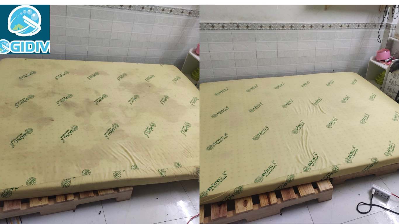 Giặt nệm tước và sau giặt