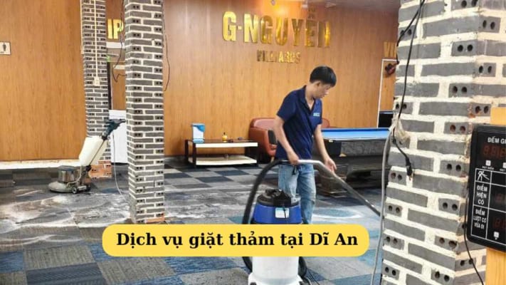 Dịch vụ giặt thảm tại Dĩ An